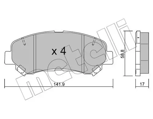 Kit de plaquettes de frein METELLI 22-0792-0