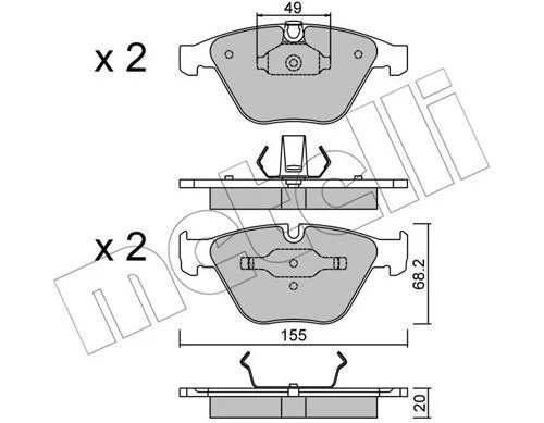 Kit de plaquettes de frein METELLI 22-0558-0
