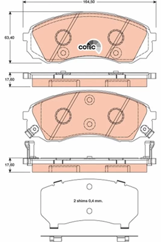 Kit de plaquettes de frein TRW GDB3448