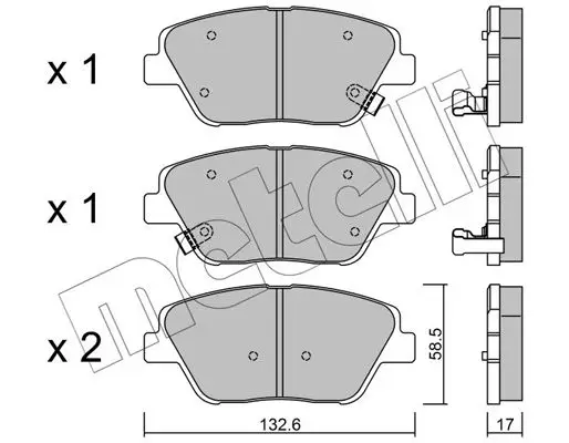 Kit de plaquettes de frein METELLI 22-0945-0