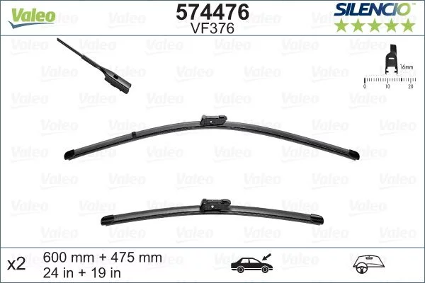 Balai d'essuie-glace VALEO 574476