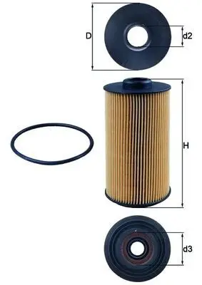 Filtre à huile MAHLE ORIGINAL OX 152/1D
