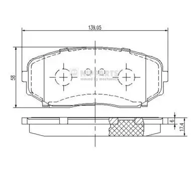 Kit de plaquettes de frein NIPPARTS N3603070