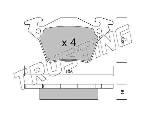Kit de plaquettes de frein TRUSTING 590.0