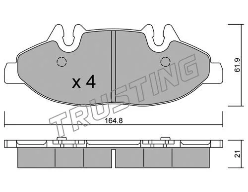 Kit de plaquettes de frein TRUSTING 591.0