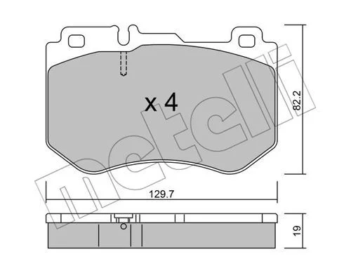 Kit de plaquettes de frein METELLI 22-1018-0