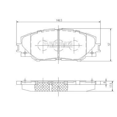 Kit de plaquettes de frein NIPPARTS N3602138