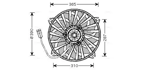 Ventilateur, refroidissement du moteur AVA QUALITY COOLING CN7540