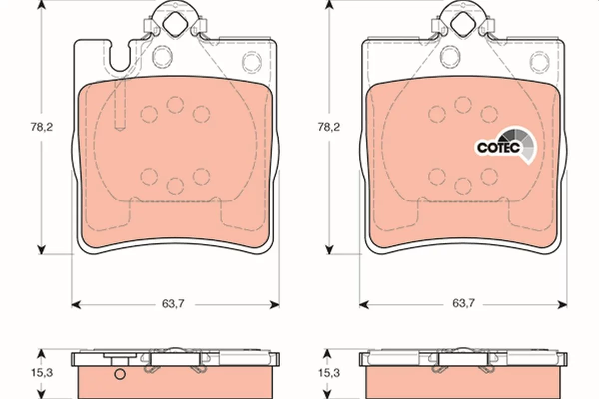 Kit de plaquettes de frein TRW GDB1421