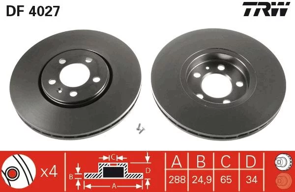 Disque de frein TRW DF4027