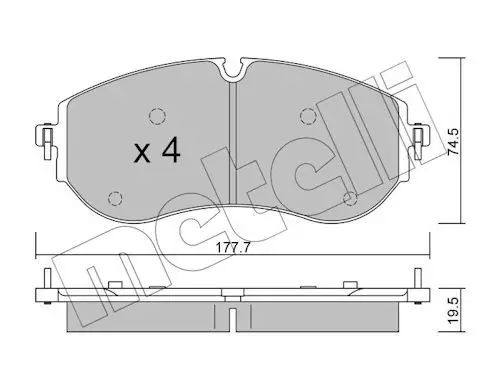 Kit de plaquettes de frein METELLI 22-1262-0