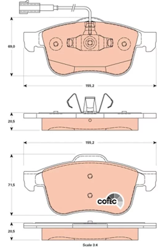 Kit de plaquettes de frein TRW GDB1880