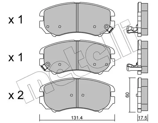 Kit de plaquettes de frein METELLI 22-0503-0