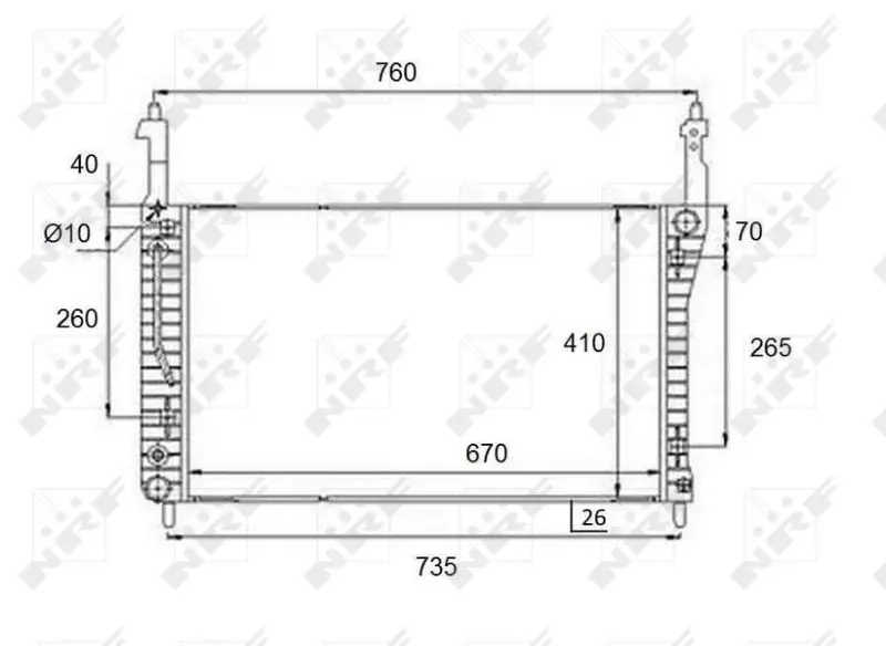 Radiateur, refroidissement du moteur NRF 58509