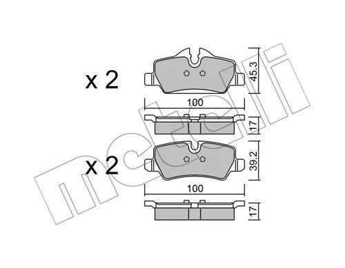 Kit de plaquettes de frein METELLI 22-1014-0