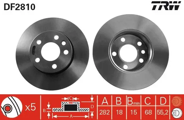 Disque de frein TRW DF2810