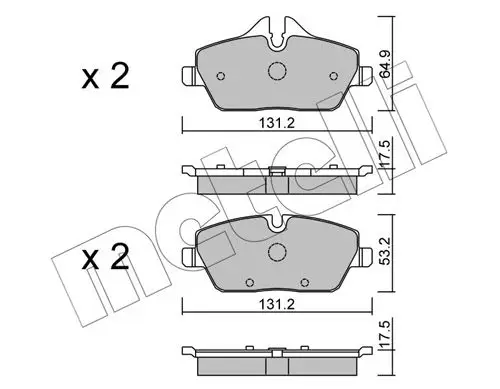 Kit de plaquettes de frein METELLI 22-0664-0