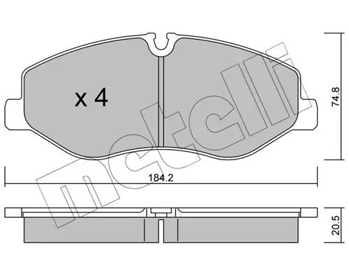 Kit de plaquettes de frein METELLI 22-1139-0