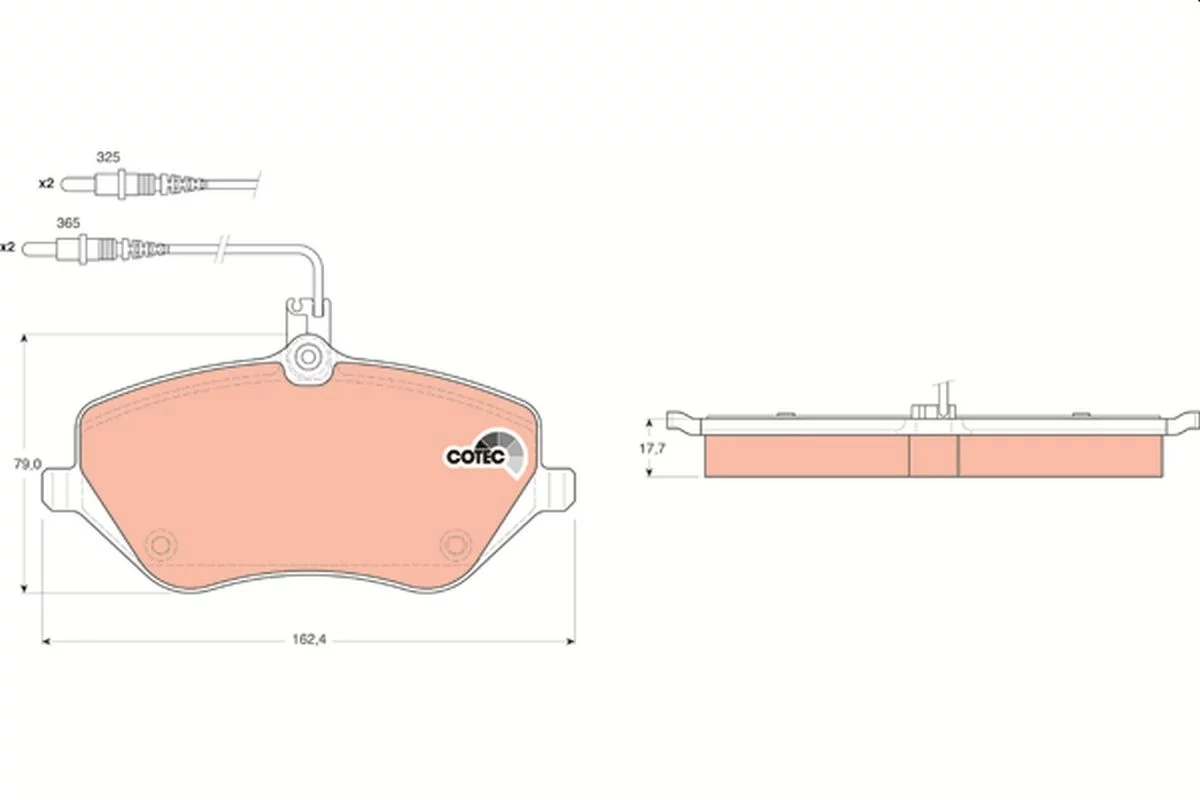 Kit de plaquettes de frein TRW GDB1595