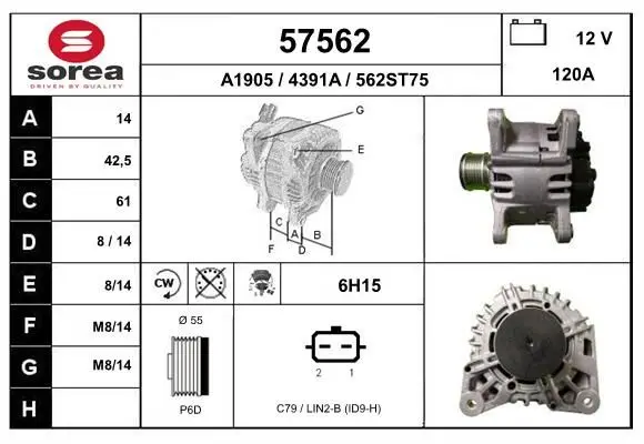 Alternateur EAI 57562