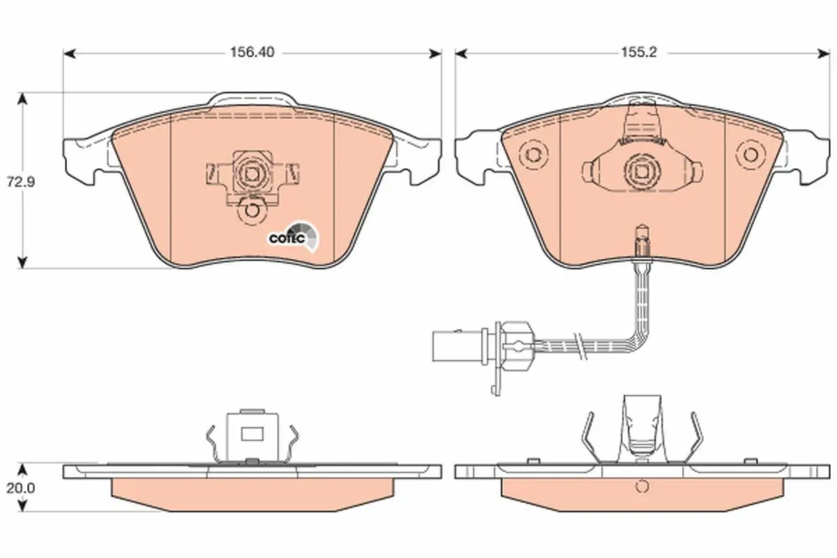 Kit de plaquettes de frein TRW GDB1617