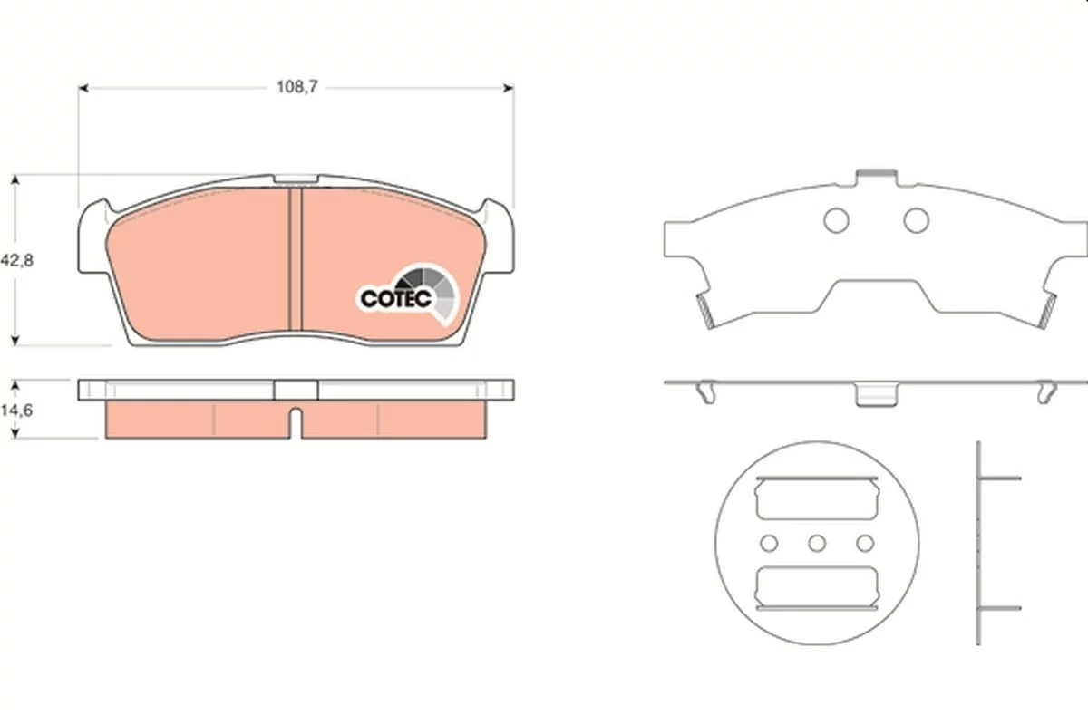 Kit de plaquettes de frein TRW GDB3411