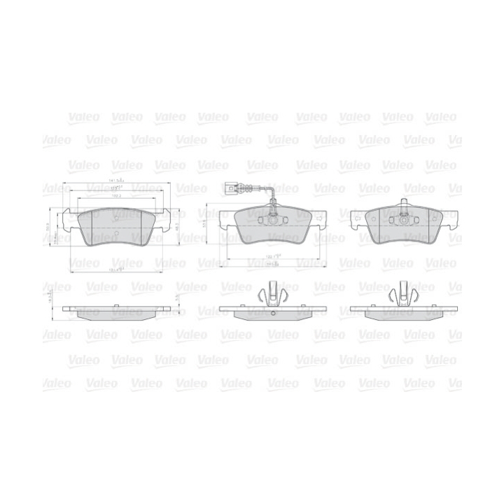 Kit de plaquettes de frein VALEO 873367