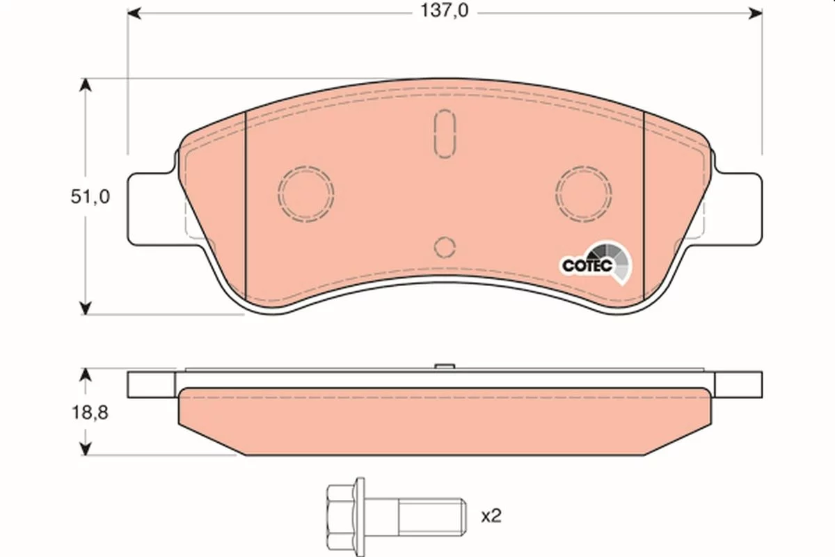 Kit de plaquettes de frein TRW GDB1463