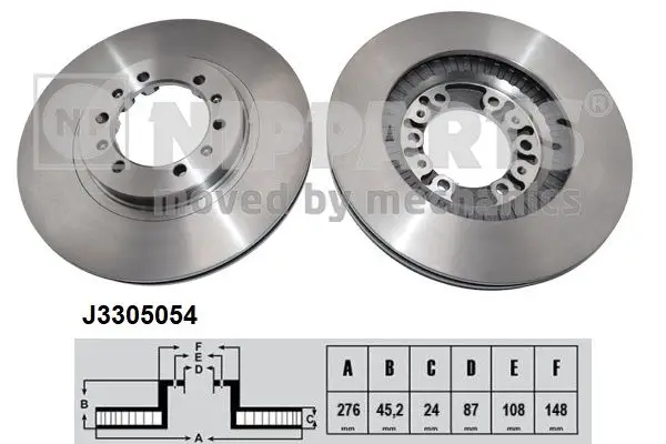 Jeu de 2 Disques de frein NIPPARTS J3305054
