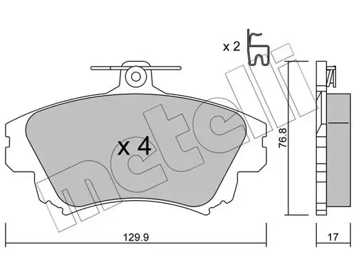 Kit de plaquettes de frein METELLI 22-0286-0