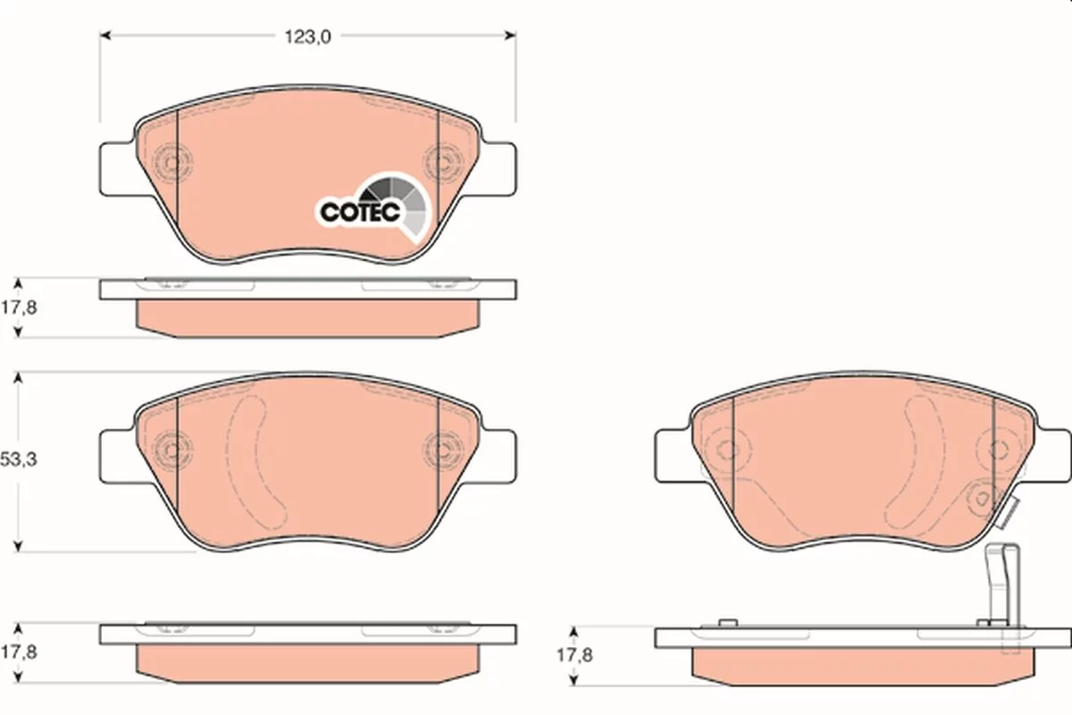 Kit de plaquettes de frein TRW GDB1700