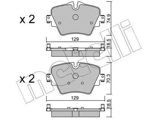 Kit de plaquettes de frein METELLI 22-1037-0