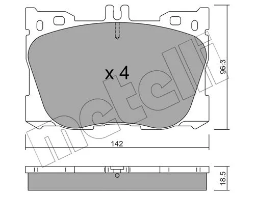 Kit de plaquettes de frein METELLI 22-1134-0