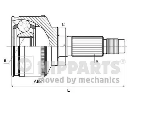 Tête cardan NIPPARTS J2820907