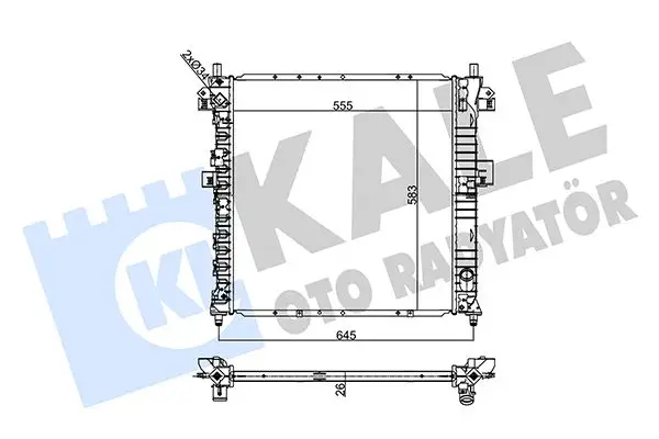 Radiateur, refroidissement du moteur KALE OTO RADYATÖR 356370