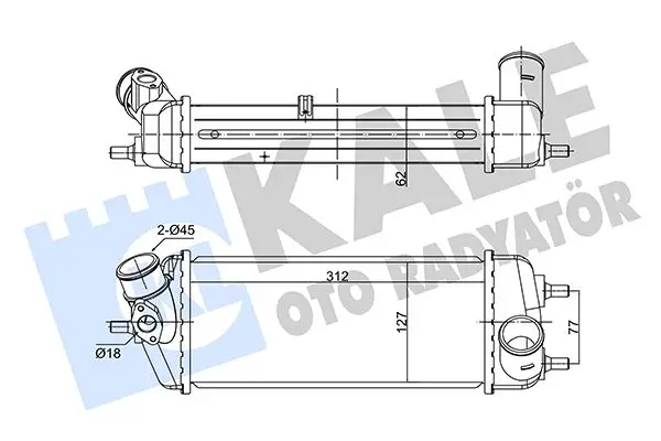 Intercooler, échangeur KALE OTO RADYATÖR 352805