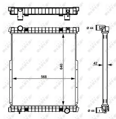 Radiateur, refroidissement du moteur NRF 53538