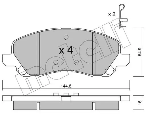 Kit de plaquettes de frein METELLI 22-0481-0