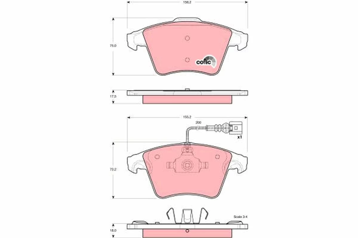 Kit de plaquettes de frein TRW GDB1556