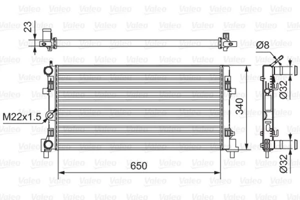 Radiateur, refroidissement du moteur VALEO 701522