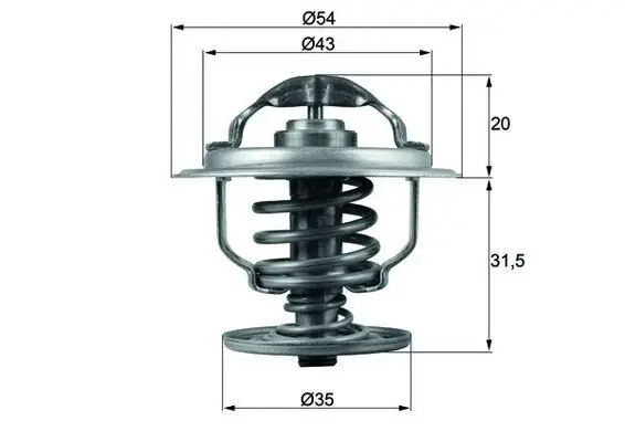Thermostat d'eau MAHLE ORIGINAL TX 109 87D