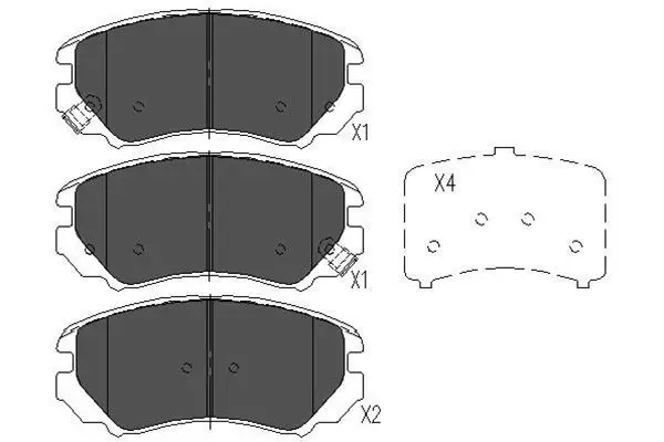 Kit de plaquettes de frein KAVO PARTS KBP-3008