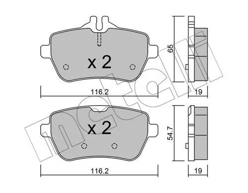 Kit de plaquettes de frein METELLI 22-1022-0