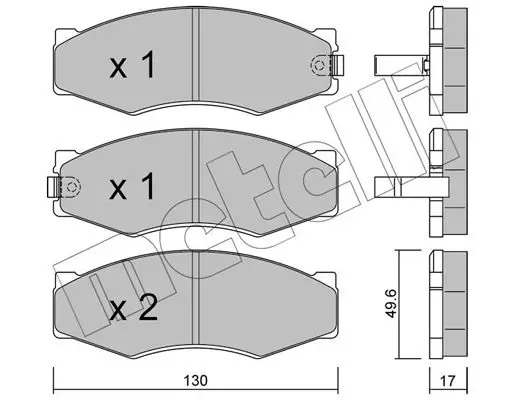 Kit de plaquettes de frein METELLI 22-0066-1