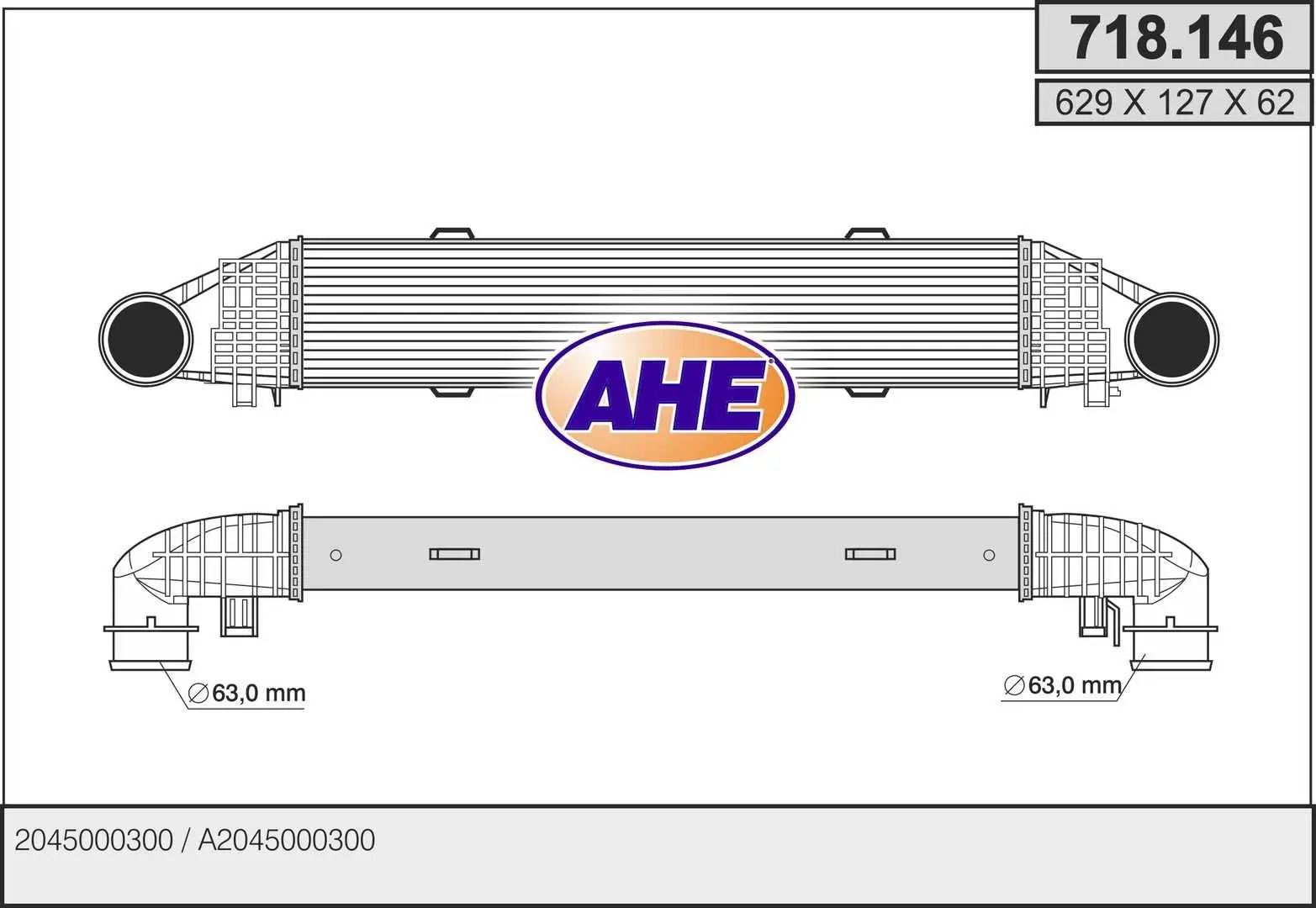 Intercooler, échangeur AHE 718.146