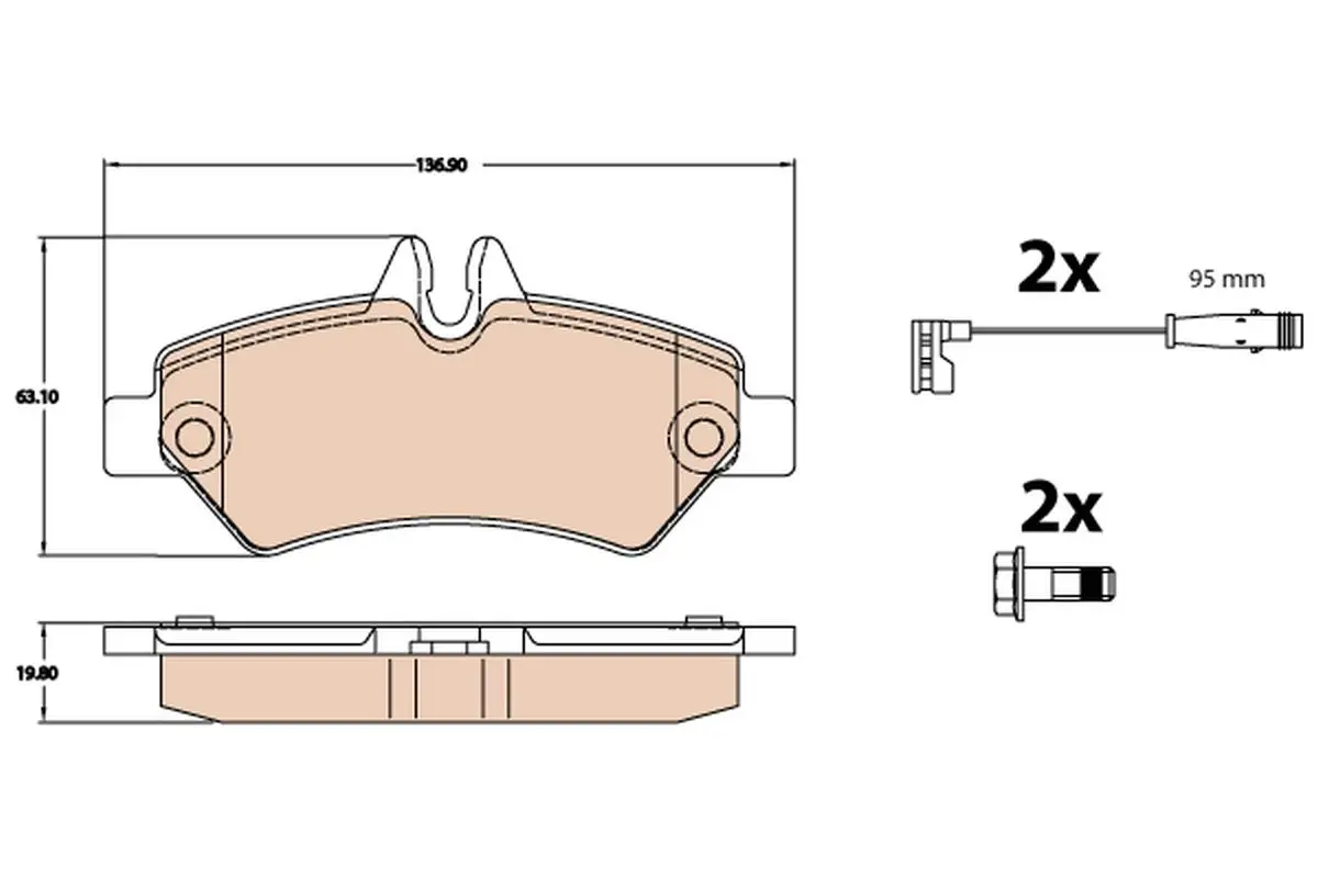 Kit de plaquettes de frein TRW GDB2076