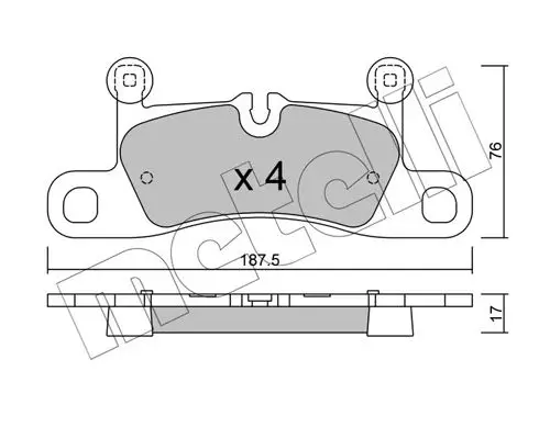 Kit de plaquettes de frein METELLI 22-0958-0