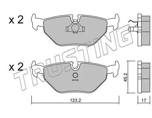 Kit de plaquettes de frein TRUSTING 127.0