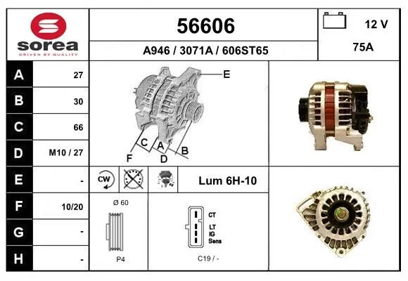 Alternateur EAI 56606