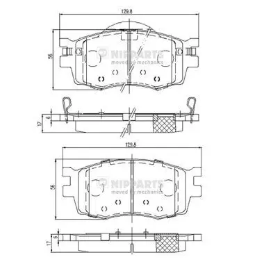 Kit de plaquettes de frein NIPPARTS J3600542